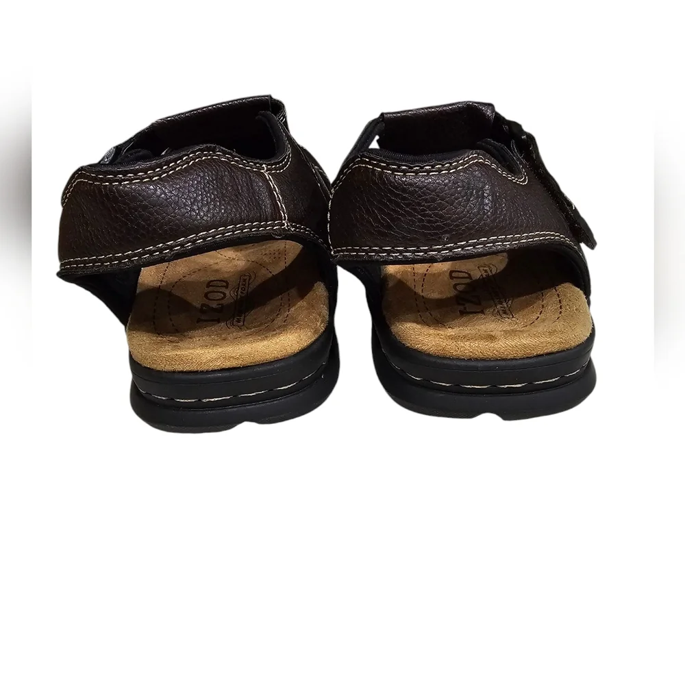 IZOD Men's Thames Fisherman Sandal, Dark Brown NWOT Sz 11m